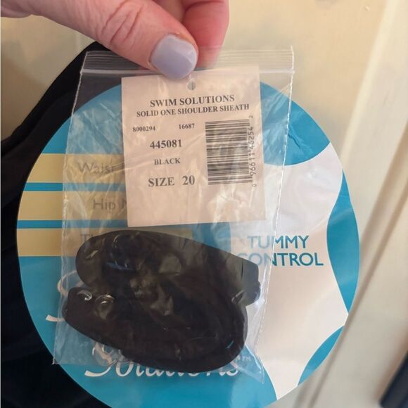 NWT Swim Solutions Tummy Control Swimsuit in Black size 20 - Picture 6 of 6